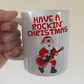 Guitarist Christmas Mug - Santa Playing Acoustic Guitar - Songwriter Xmas Gift