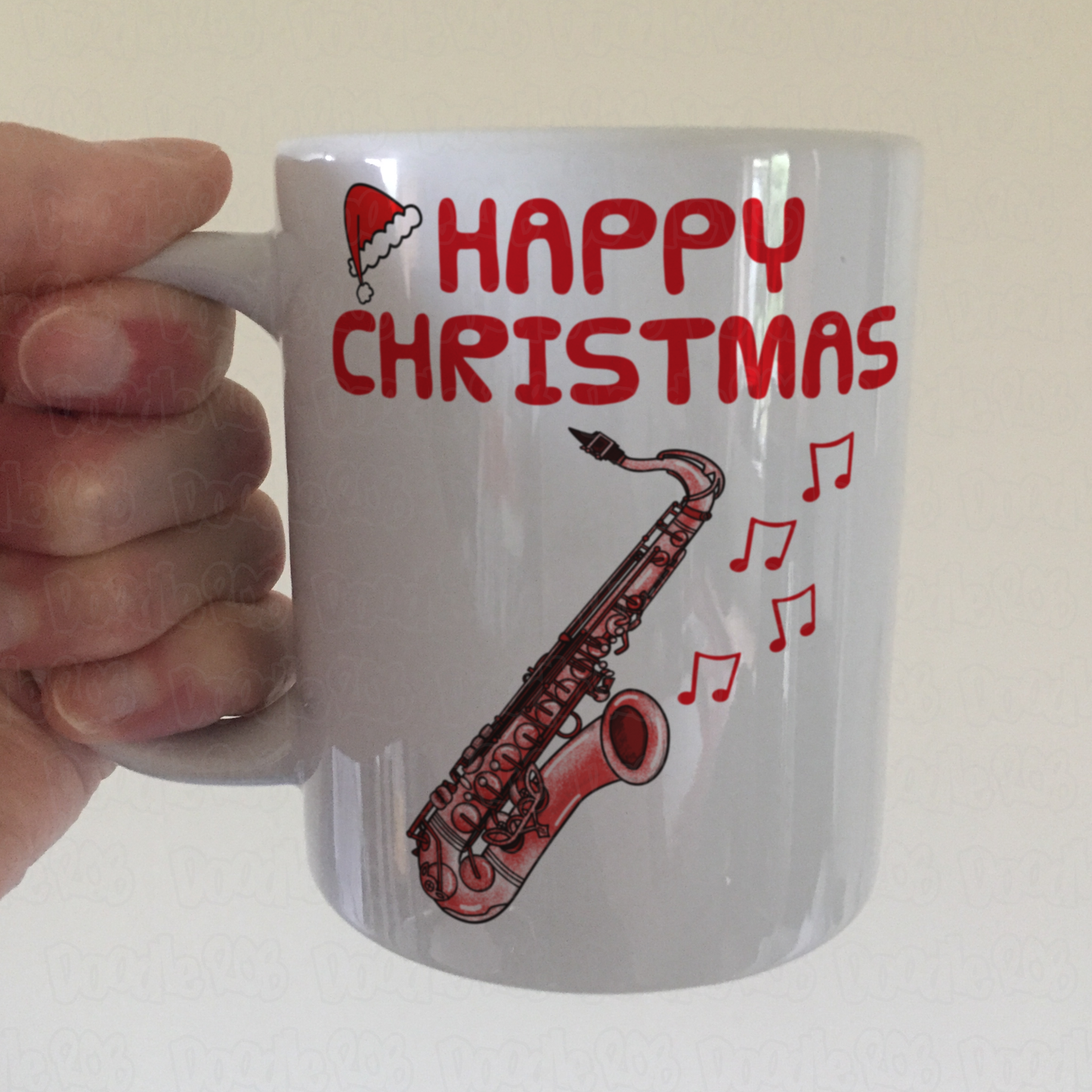 Saxophone Christmas Mug - Saxophonist Mug - Music Teacher Xmas Gift