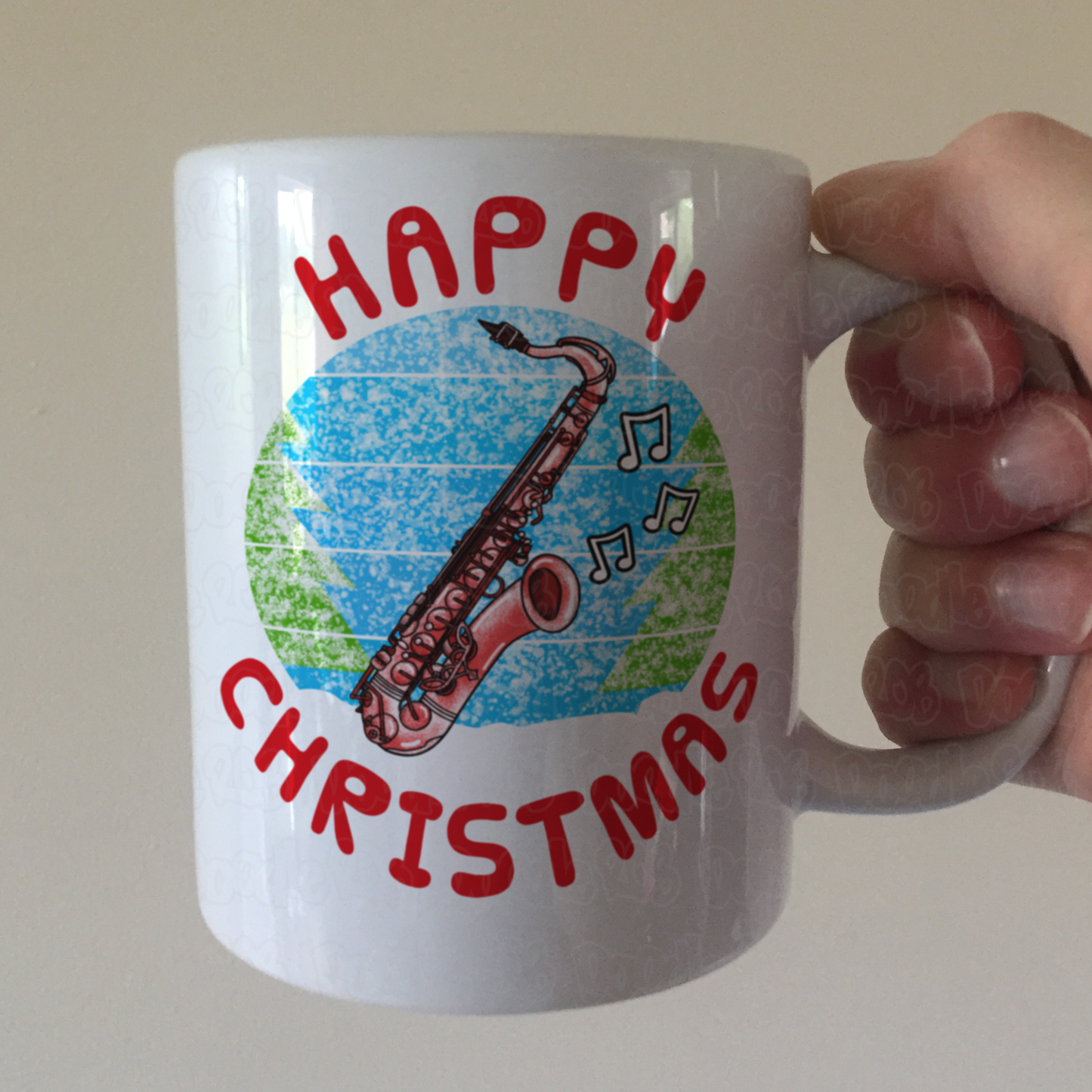 Saxophone Christmas Mug - Saxophonist Mug - Jazz Musician Xmas Gift