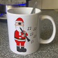 Clarinet Christmas Mug - Santa Playing Clarinet - Gift For Clarinetist - Woodwind Musician Xmas Gift