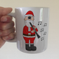 Clarinet Christmas Mug - Santa Playing Clarinet - Gift For Clarinetist - Woodwind Musician Xmas Gift