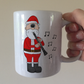Clarinet Christmas Mug - Santa Playing Clarinet - Gift For Clarinetist - Woodwind Musician Xmas Gift