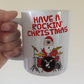 Drummer Christmas Mug - Santa Playing Drums - Drum Teacher Xmas Gift