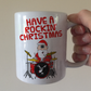 Drummer Christmas Mug - Santa Playing Drums - Drum Teacher Xmas Gift