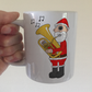 Euphonium Christmas Mug - Santa Playing Euphonium - Gift For Euphoniumist - Brass Musician Xmas Gift