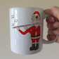 Flute Christmas Mug - Santa Playing Flute - Gift For Flautist -  Woodwind Musician Xmas Gift