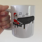 Santa Playing Piano Christmas Mug - Pianist Christmas Gift - Xmas Gift For Piano Teacher