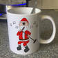 Singer Christmas Mug - Santa Singing With A Microphone - Music Teacher Xmas Gift