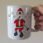 Singer Christmas Mug - Santa Singing With A Microphone - Music Teacher Xmas Gift