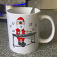 Vibraphone Christmas Mug - Santa Playing Vibraphone - Vibraphonist Gift - Percussionist Xmas Gift