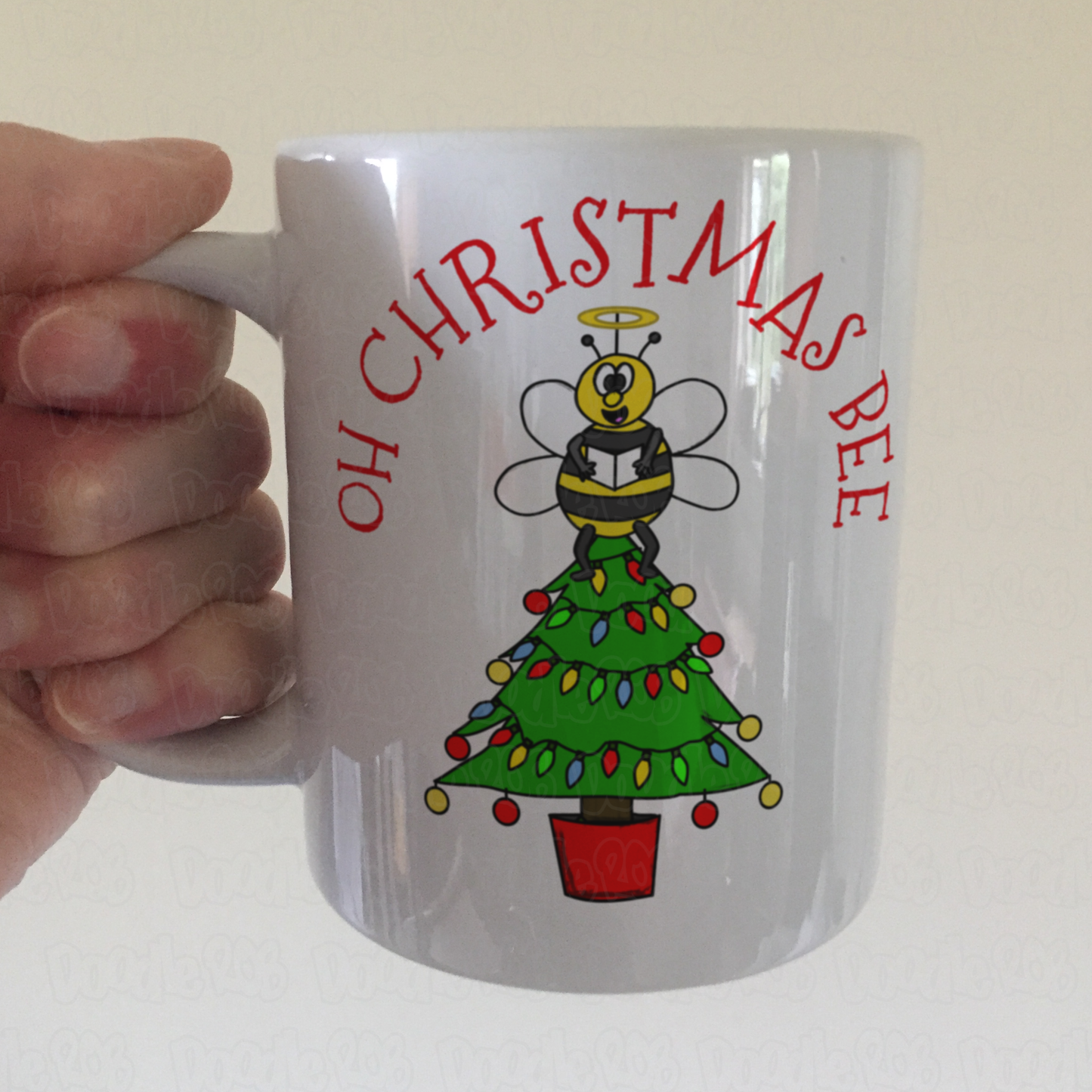 Bee Christmas Mug - Oh Christmas Bee - Beekeeper Xmas Gift - Carol Singer Mug