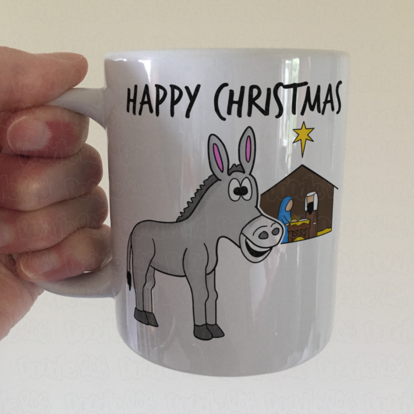Christmas Donkey Mug - Nativity Christmas Gift - Church Christmas Mug