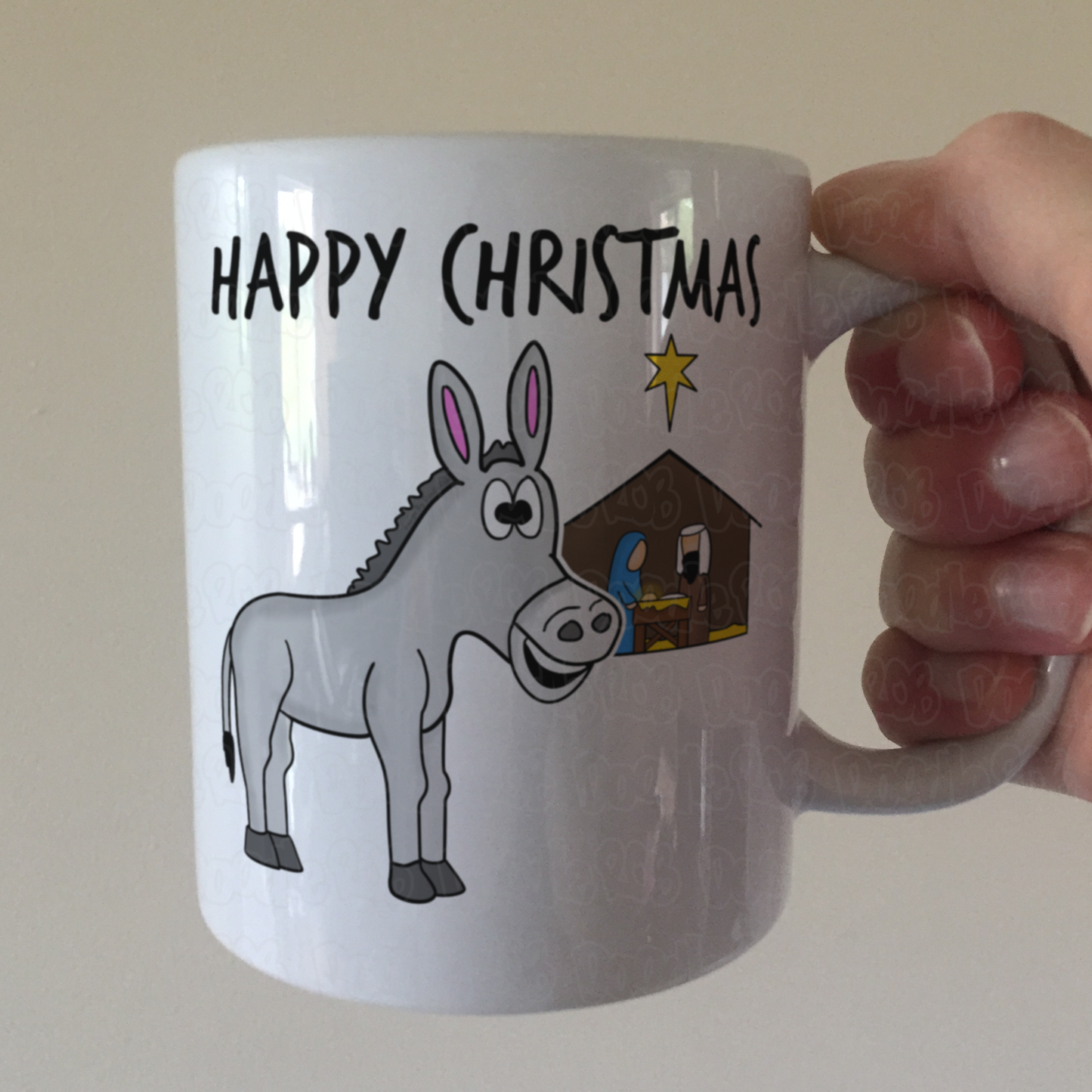 Christmas Donkey Mug - Nativity Christmas Gift - Church Christmas Mug