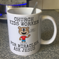 Church Kids Worker Mug - For Miracles, Ask Jesus - Funny Christian Sunday School Gift