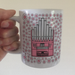 Church Organ Floral Mug (Pink Flowers) - Female Organist - Musician Gift For Girl