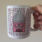 Church Organ Floral Mug (Pink Flowers) - Female Organist - Musician Gift For Girl