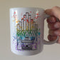 Church Organ Rainbow Mug - Church Organist Gift - Organ Teacher Mug