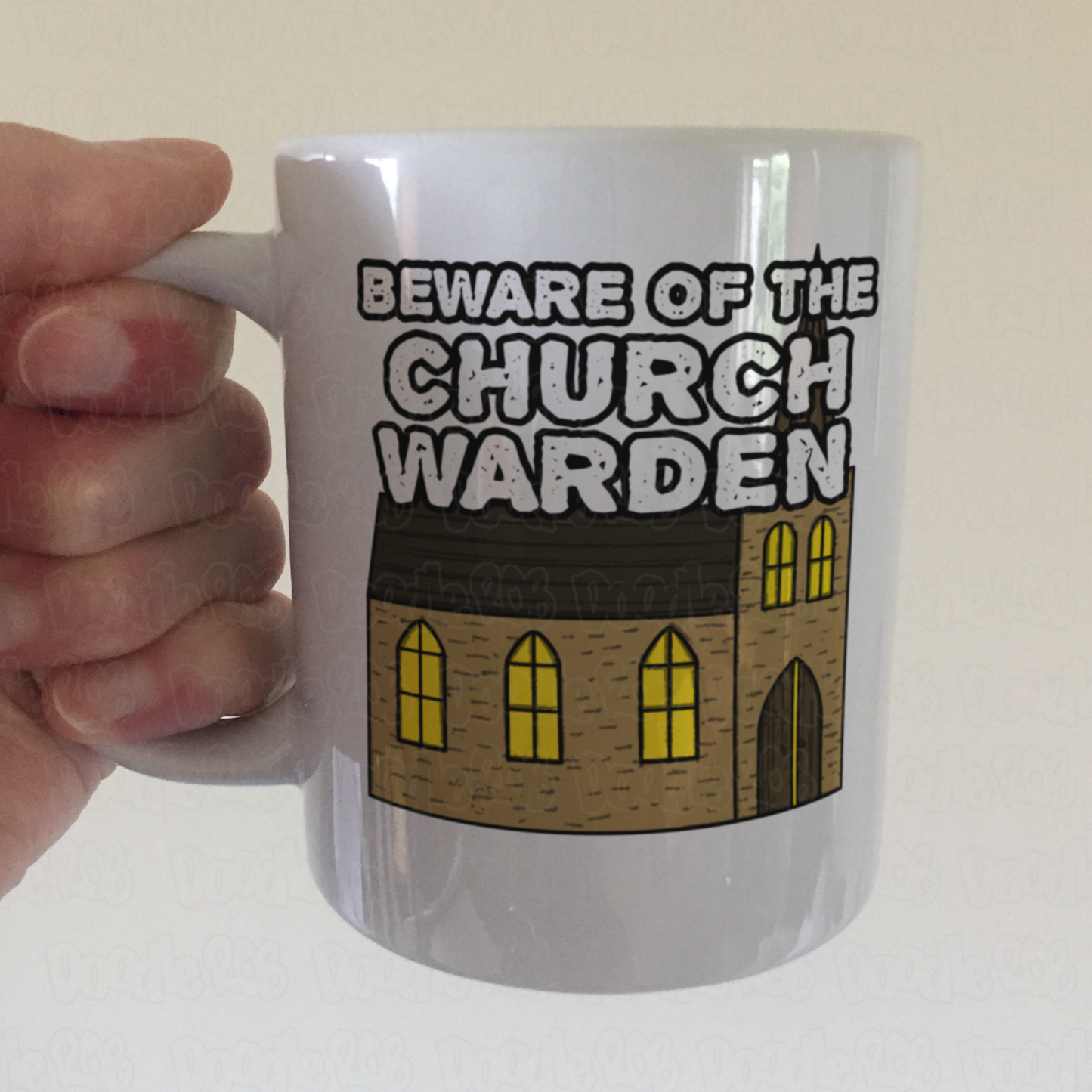 Church Warden Mug - Beware Of The Church Warden - Funny Christian Gift