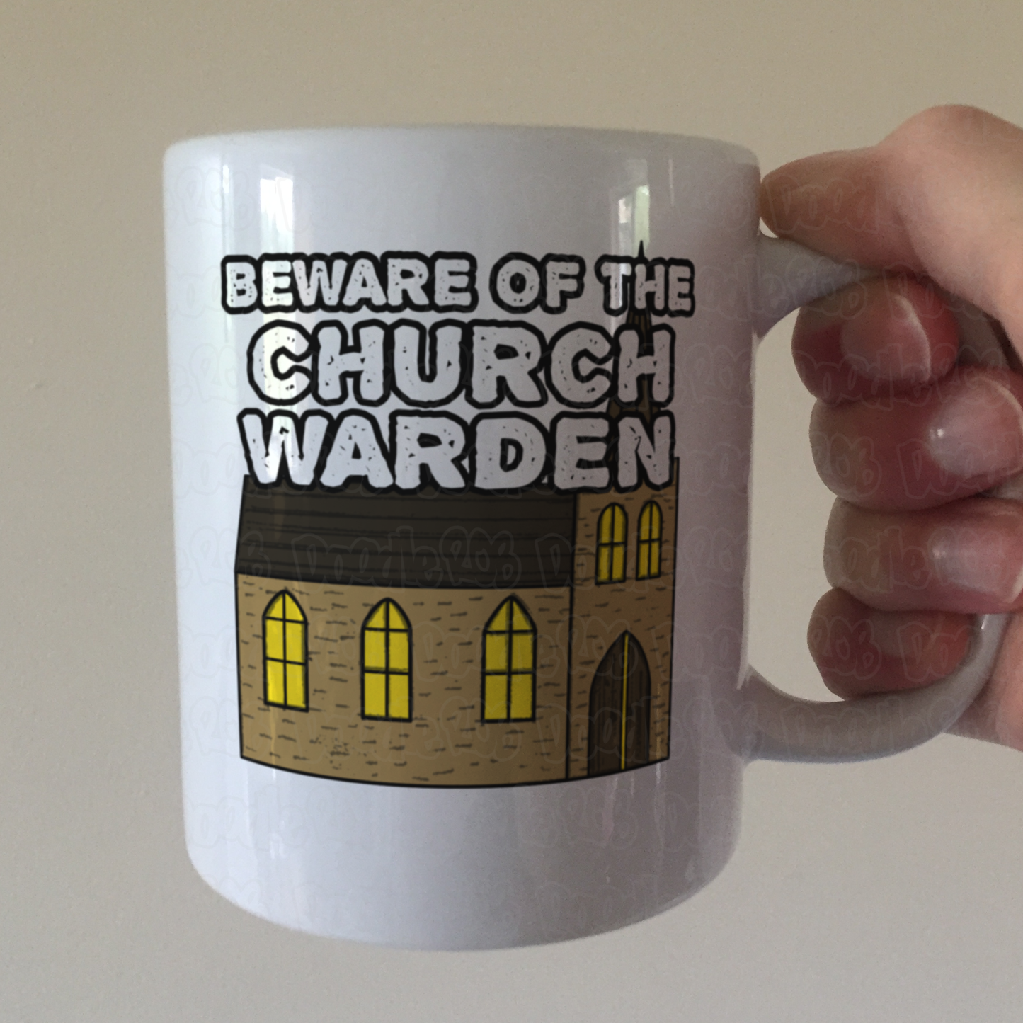 Church Warden Mug - Beware Of The Church Warden - Funny Christian Gift