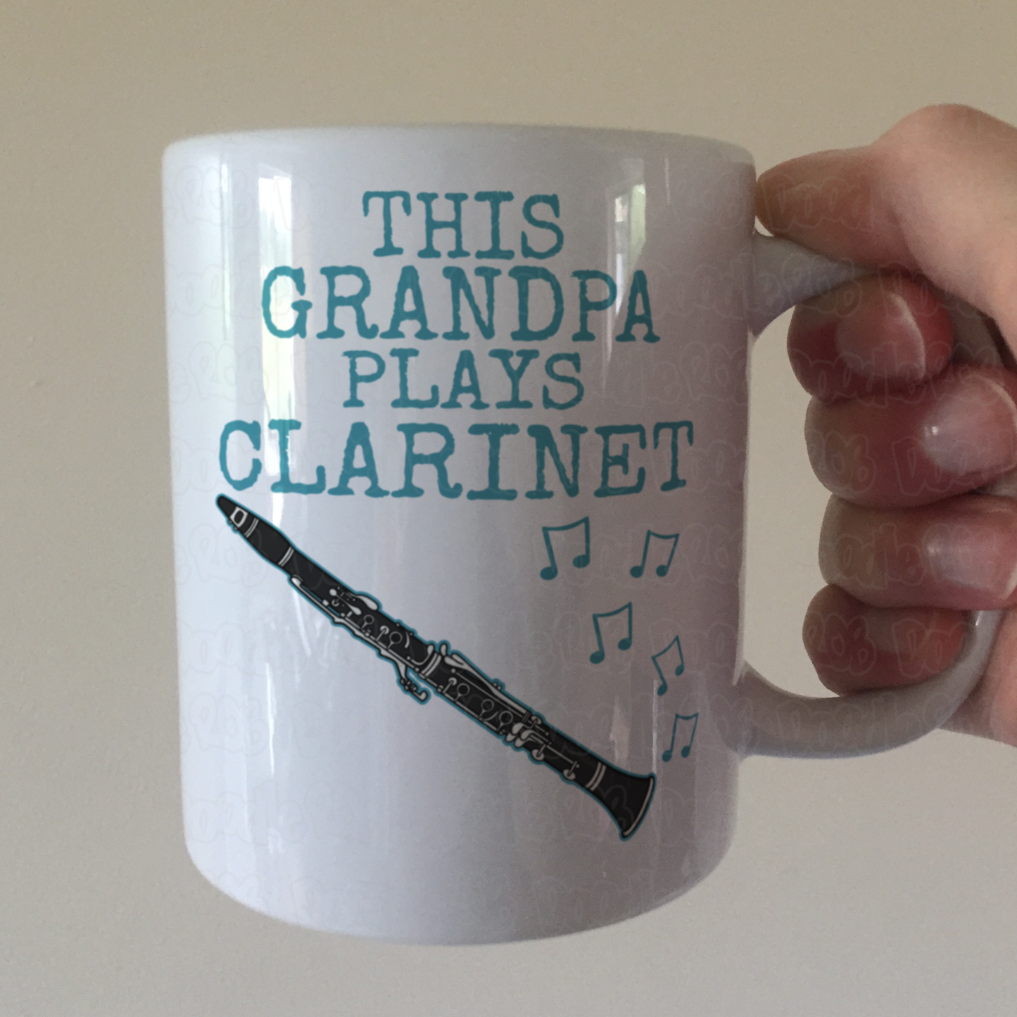 Clarinet Father's Day Mug - This Grandpa Plays Clarinet - Clarinetist Woodwind Musician Gift