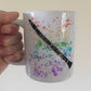 Clarinet Paint Rainbow Mug - Gift For Clarinetist - Clarinet Teacher Mug - Woodwind Musician Gift