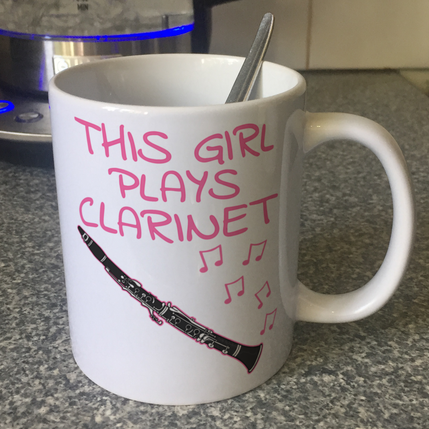 Girl's Clarinet Mug - This Girl Plays Clarinet - Female Clarinetist - Woodwind Musician Gift For Her