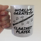 Clarinetist Mug - World's Greatest Clarinet Player - Woodwind Teacher Gift