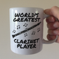 Clarinetist Mug - World's Greatest Clarinet Player - Woodwind Teacher Gift