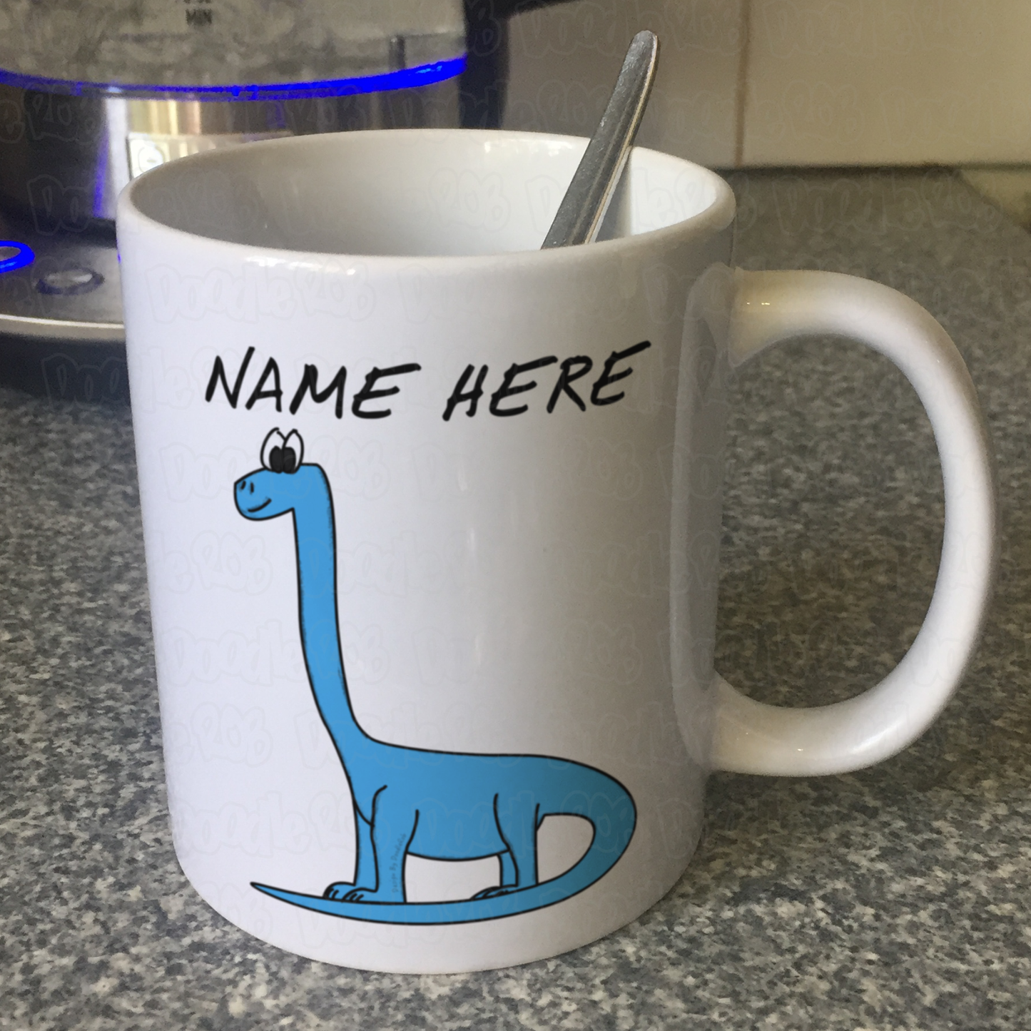 Dinosaur Personalised Mug - Diplodocus Custom Mug - Dinosaur Gift For Boy