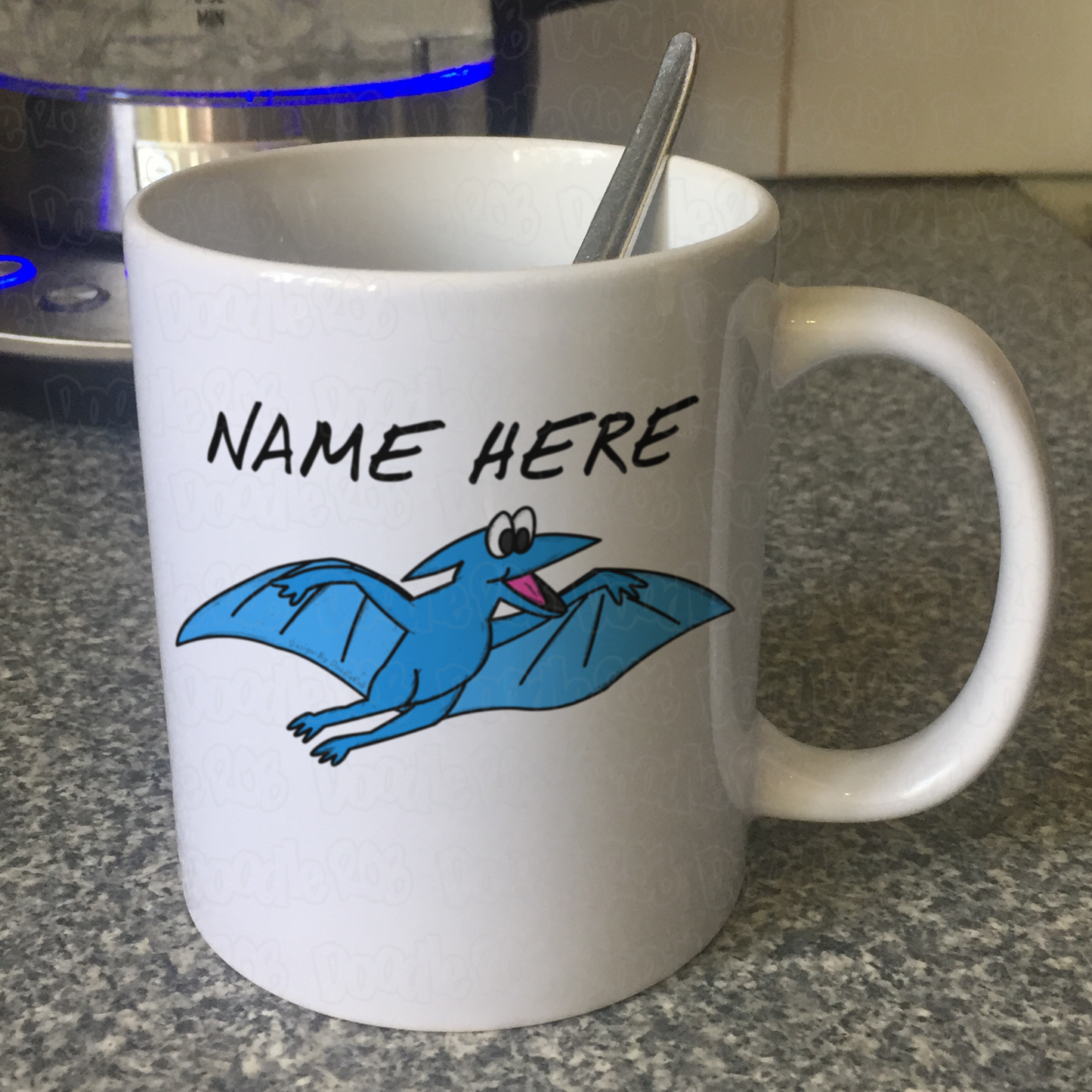 Dinosaur Custom Mug - Pterodactyl Mug - Personalised Dinosaur Gift For Boy