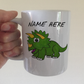 Dinosaur Personalised Mug - Triceratops Mug - Custom Dinosaur Gift For Boy