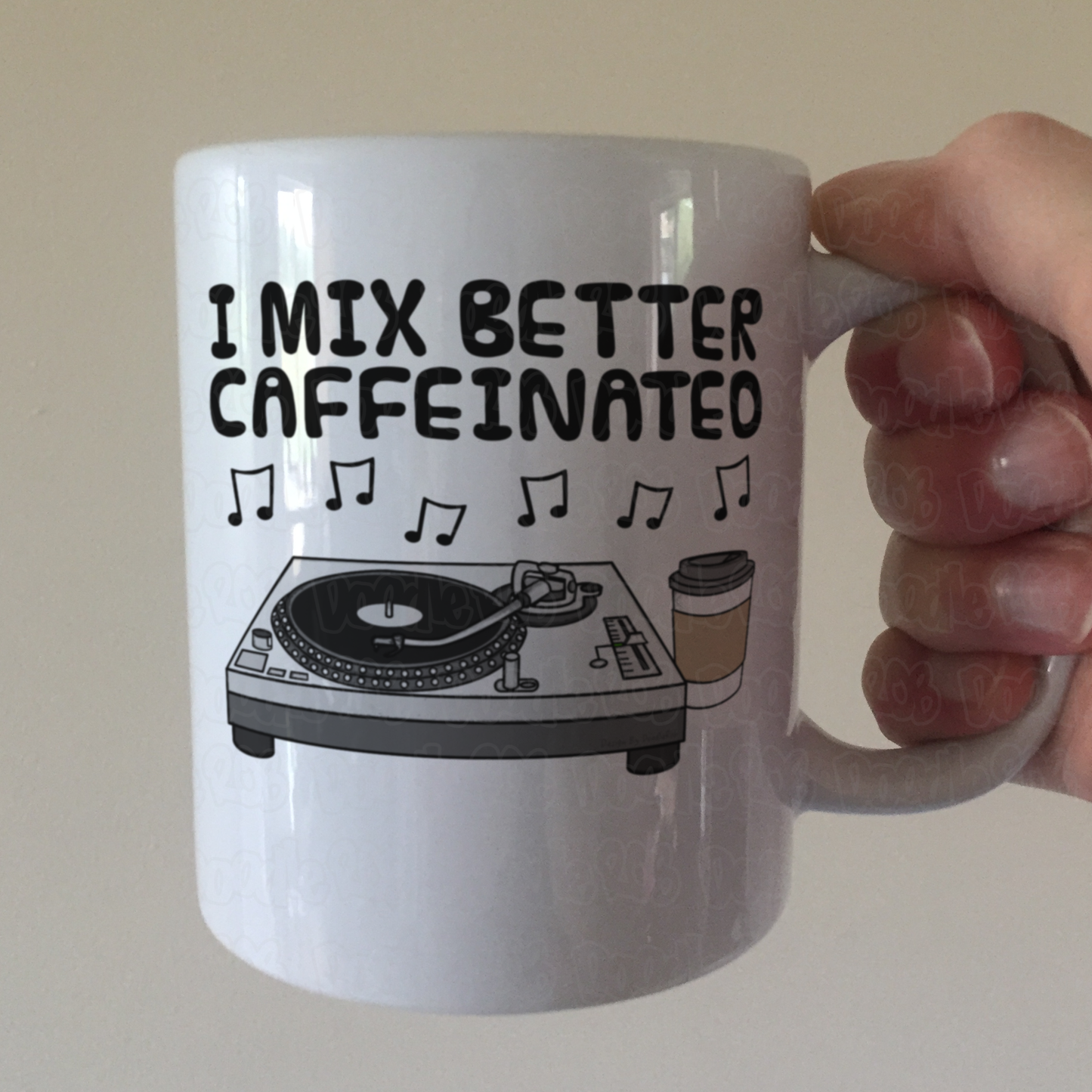 DJ Coffee Mug -  I Mix Better Caffeinated - Music Producer Musician Gift