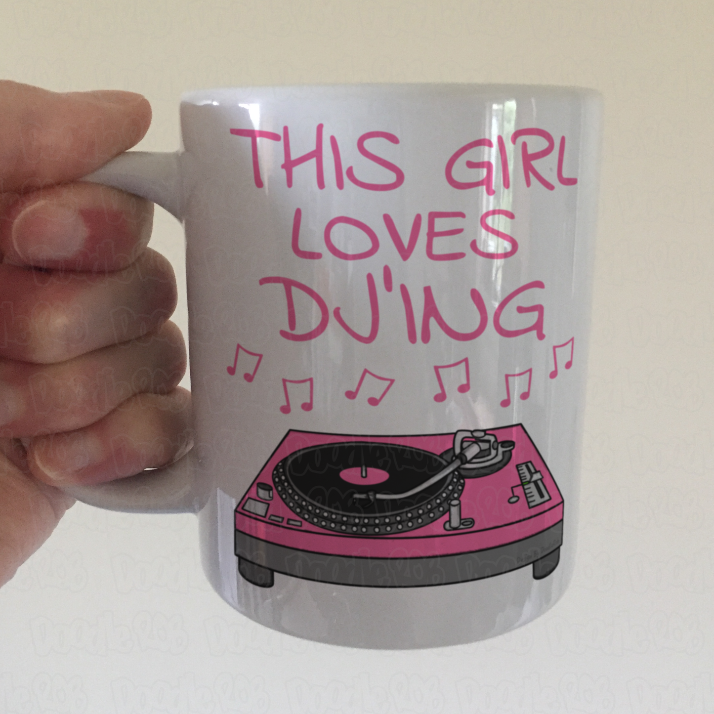 Female DJ Mug - This Girl Loves DJ'Ing - Electronic Musician - Music Producer Gift