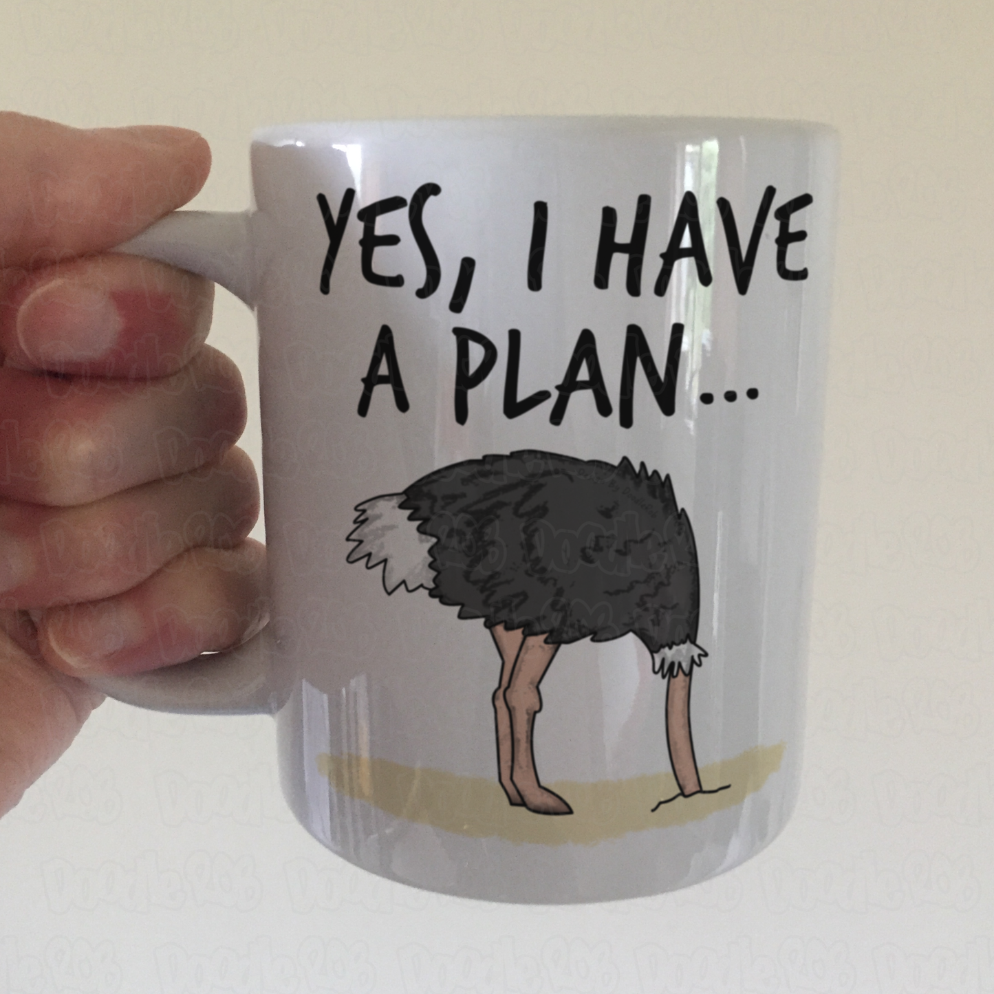 Funny Ostrich Mug - Yes I Have A Plan - Project Manager Mug - Joke Work Gift