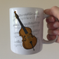 Double Bass Music Notation Mug (Colour) - Gift For Bassist - Jazz Musician Gift