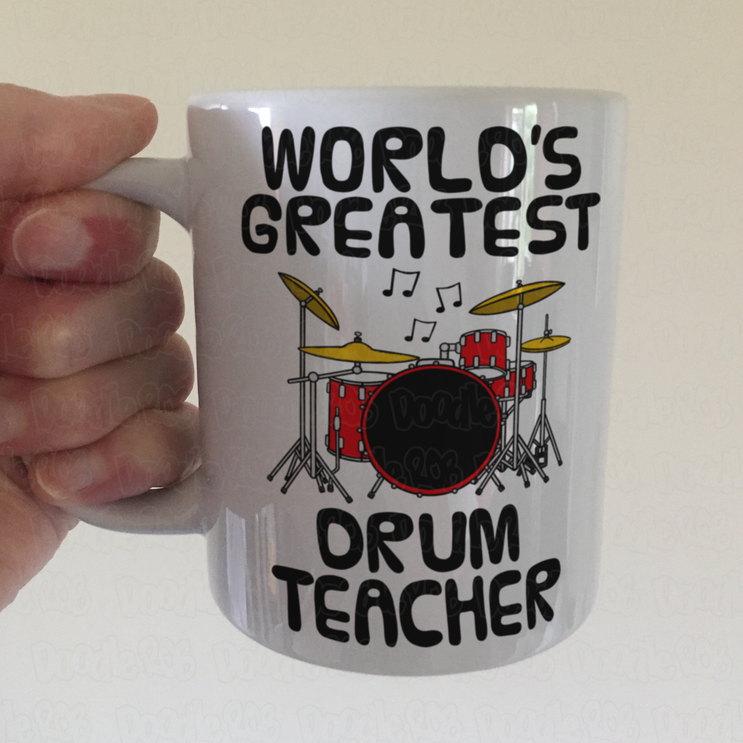 Drum Teacher Mug - World's Greatest Drum Teacher - Music Teacher Gift