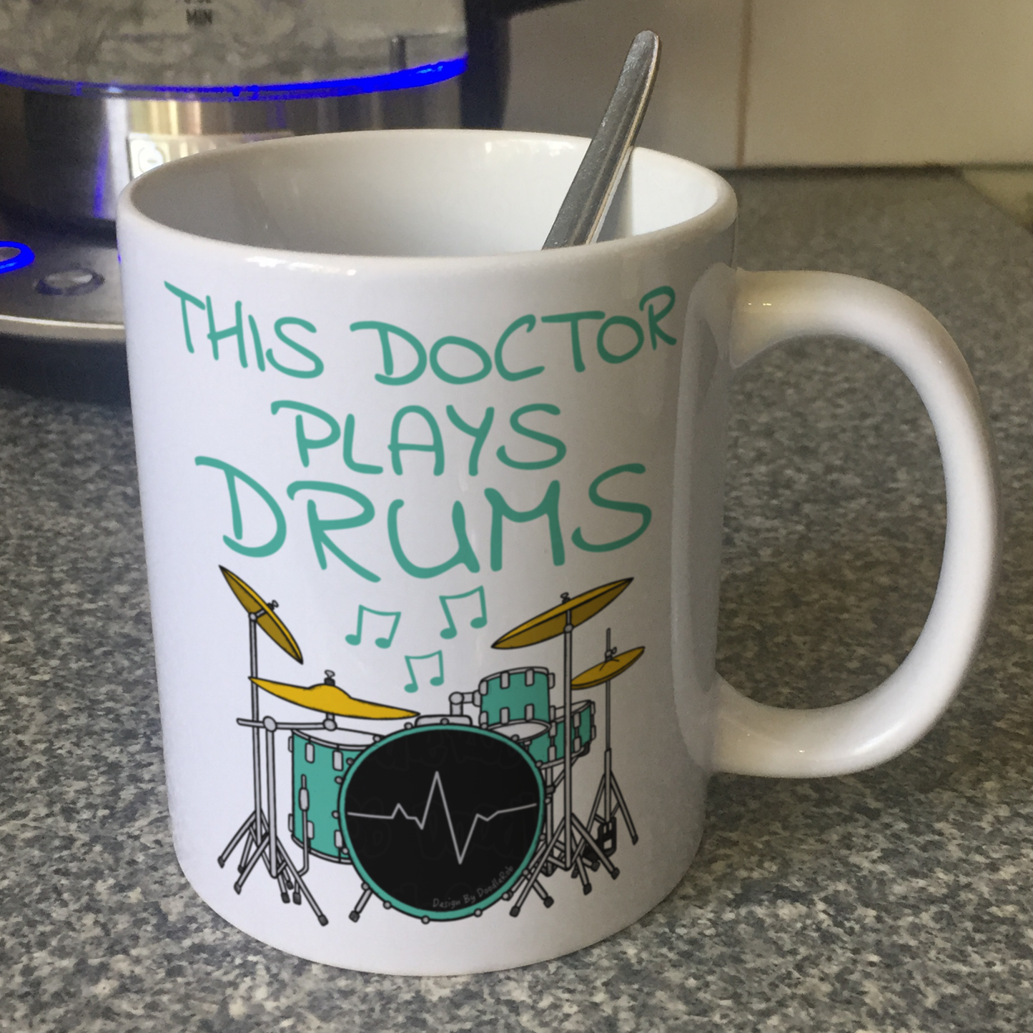 Doctor Drummer Mug - This Doctor Plays Drums - Musician Gift For Doctor