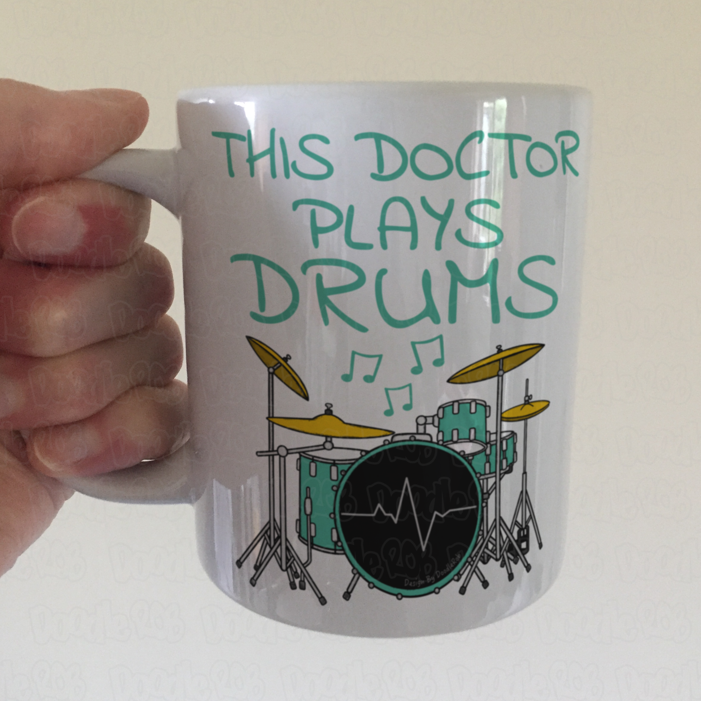 Doctor Drummer Mug - This Doctor Plays Drums - Musician Gift For Doctor