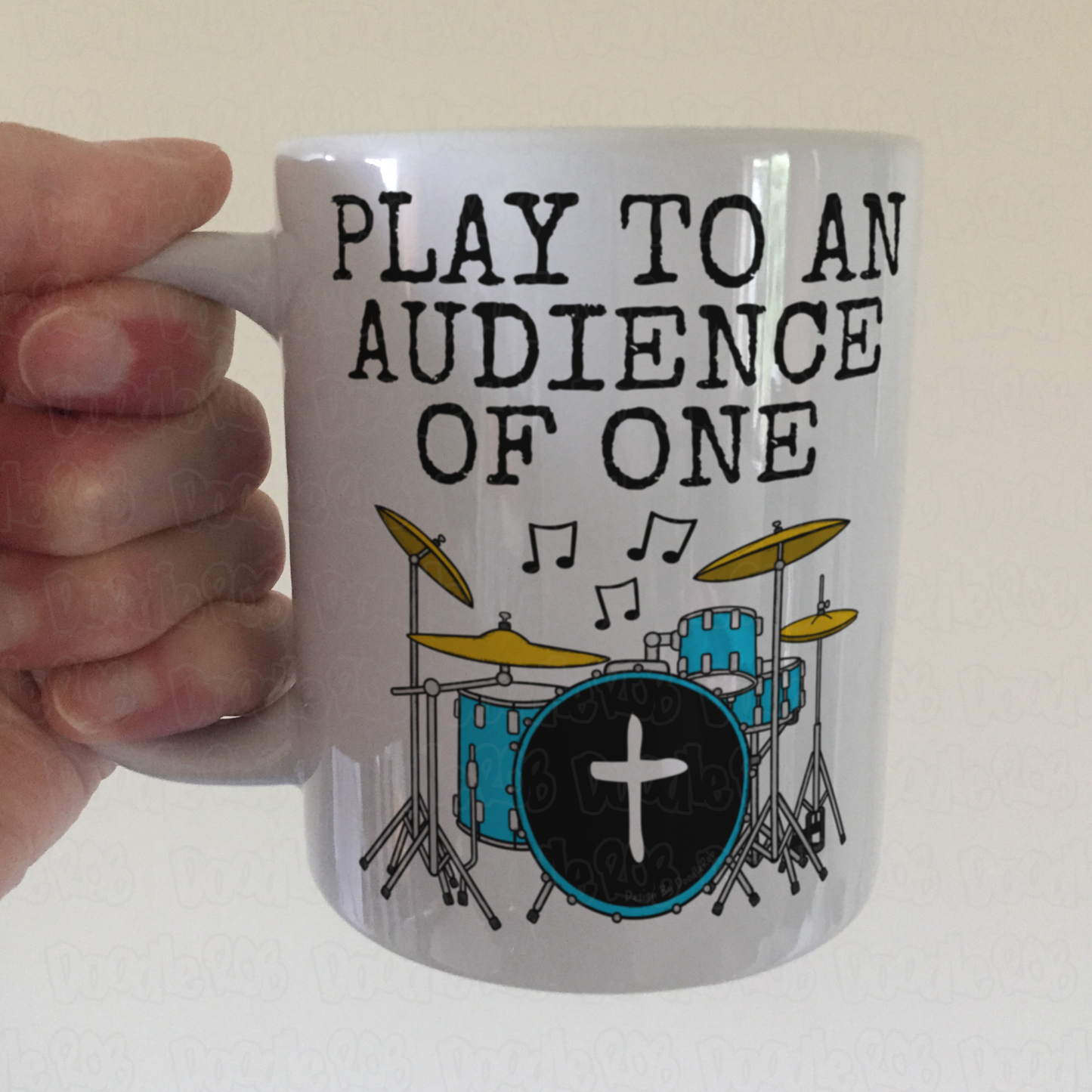 Church Drummer Mug - I Play To An Audience Of One - Christian Musician Gift