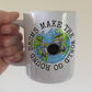 Drummer Mug - Drums Make The World Go Round - Gift For Drum Teacher - Earth Day Mug