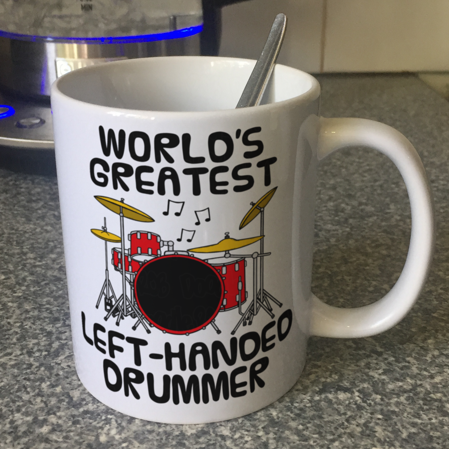 Left Handed Drummer Mug - World's Greatest Left-Handed Drummer - Gift For Lefty Drummer