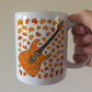 Autumn Electric Guitar Mug (Leaves) - Guitarist Mug - Musician Gift For Fall or Thanksgiving