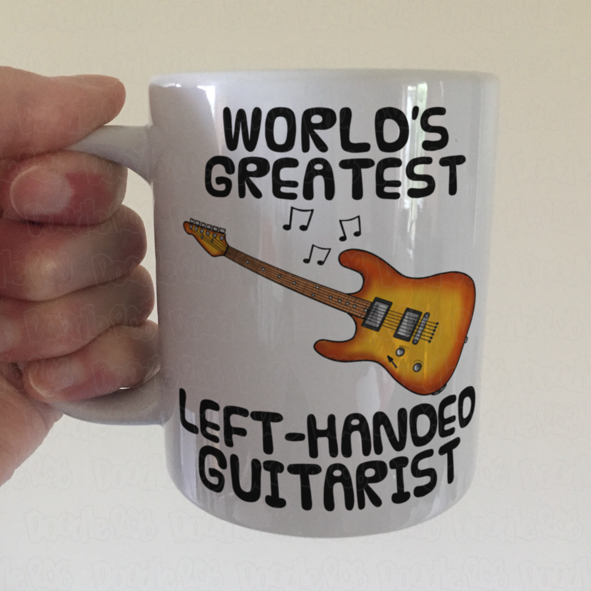 Left Handed Guitar Mug - World's Greatest Left-Handed Guitarist - Gift For Lefty Guitarist