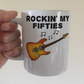 50th Birthday Guitar Mug - Rockin' My Fifties - Gift For 50 Year Old - Electric Guitarist Mug