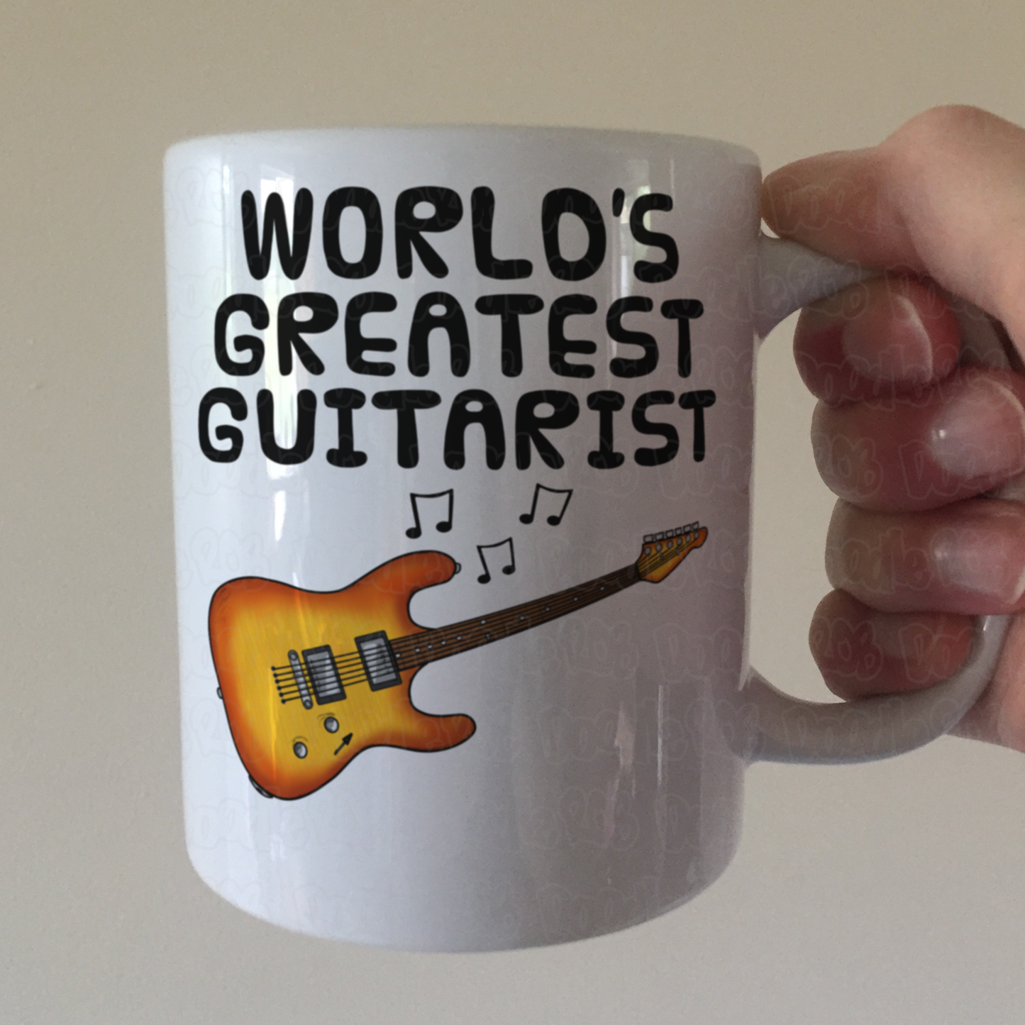 Electric Guitar Mug - World's Greatest Guitarist - Guitar Teacher Gift