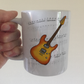 Electric Guitar Notation Mug (Amber) - Guitarist Gift - Guitar Teacher Mug - Gift For Musician