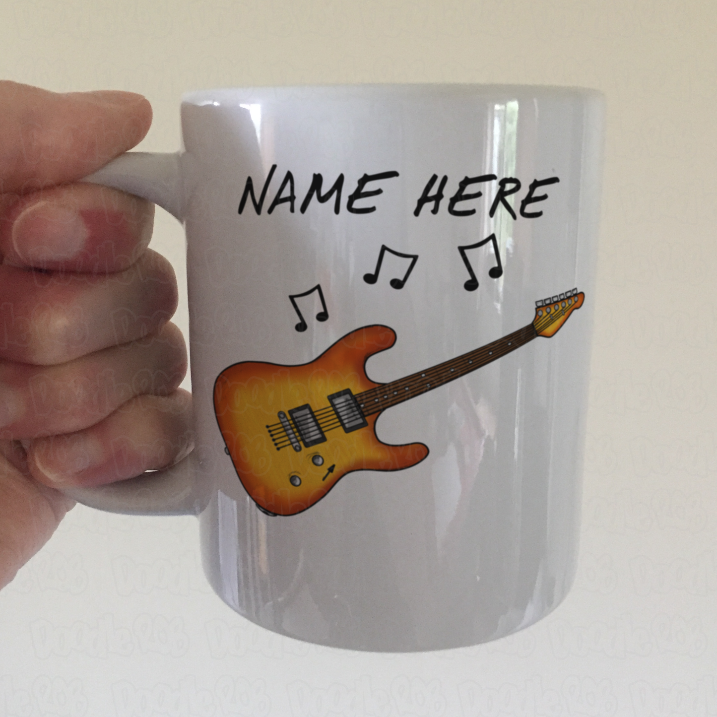 Electric Guitar Personalised Mug - Custom Gift For Guitarist - Guitar Teacher Mug
