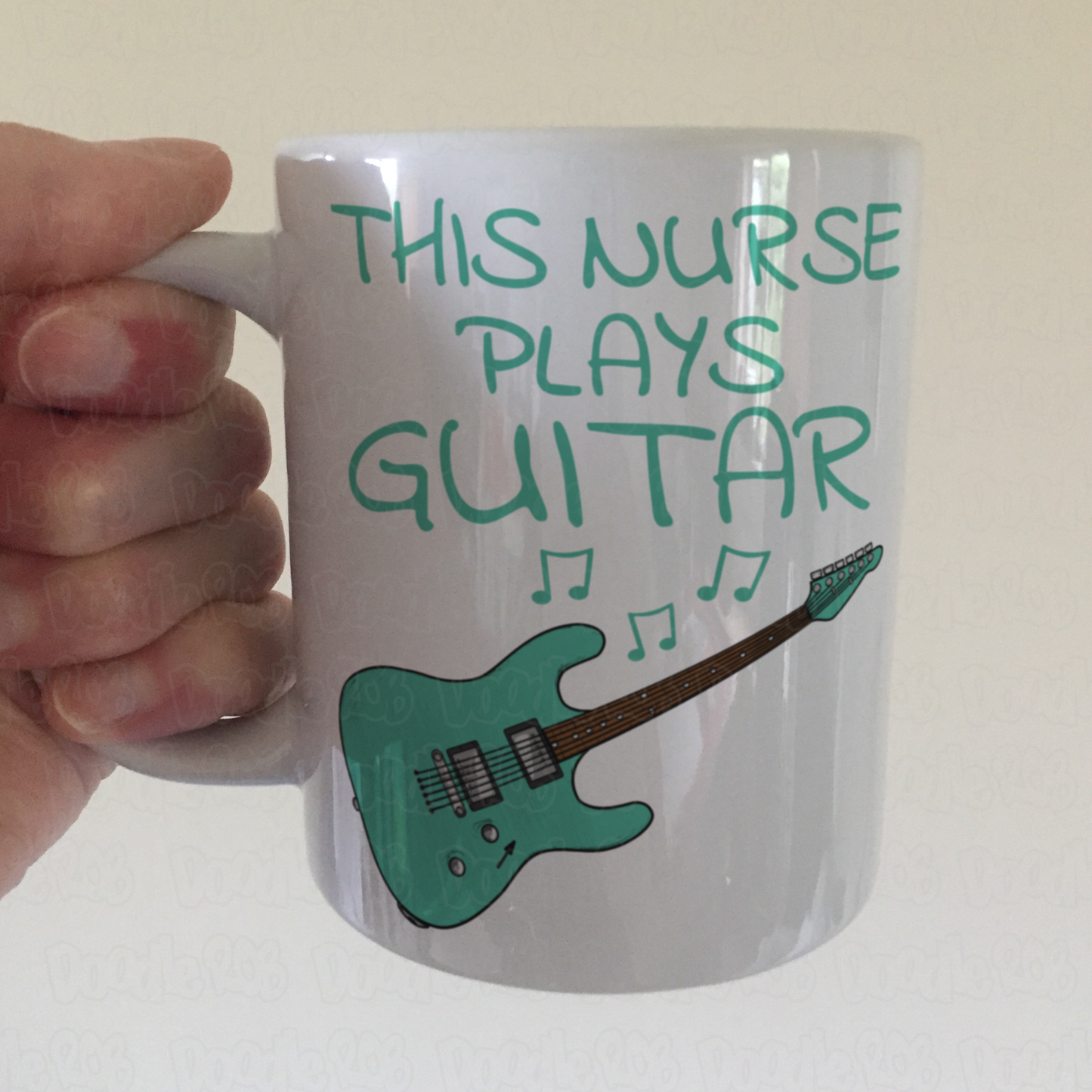 Nurse Electric Guitar Mug - This Nurse Plays Guitar - Guitarist Gift For Nurse
