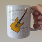 Electric Guitar Notation Mug (Orange) - Guitarist Gift - Guitar Teacher Mug - Gift For Musician