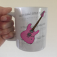 Electric Guitar Notation Mug (Pink) - Guitarist Gift - Guitar Teacher Mug - Gift For Musician